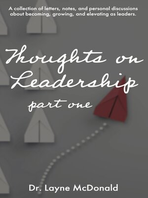 cover image of Thoughts on Leadership, Part 1